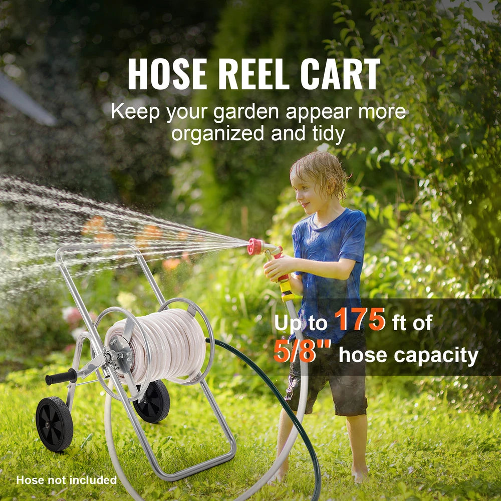Hose Reel Cart 175ft. Heavy Duty Garden Water Yard Planting w/ Wheels
