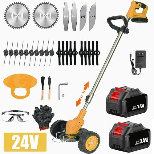 Grass String Trimmer Weed Eater Lawn Edger Weed Wacker Field Mower w/2Battery US