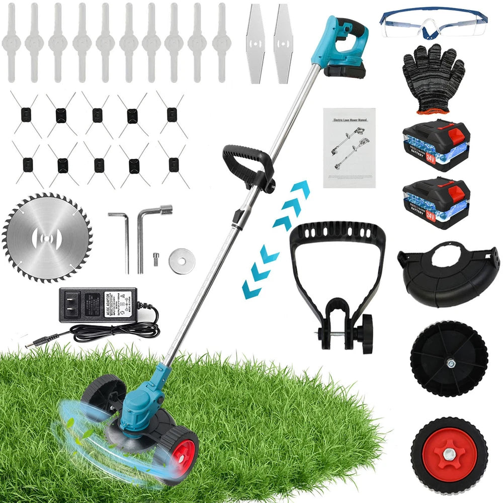 Grass String Trimmer Weed Eater Lawn Edger Weed Wacker Field Mower w/2Battery US