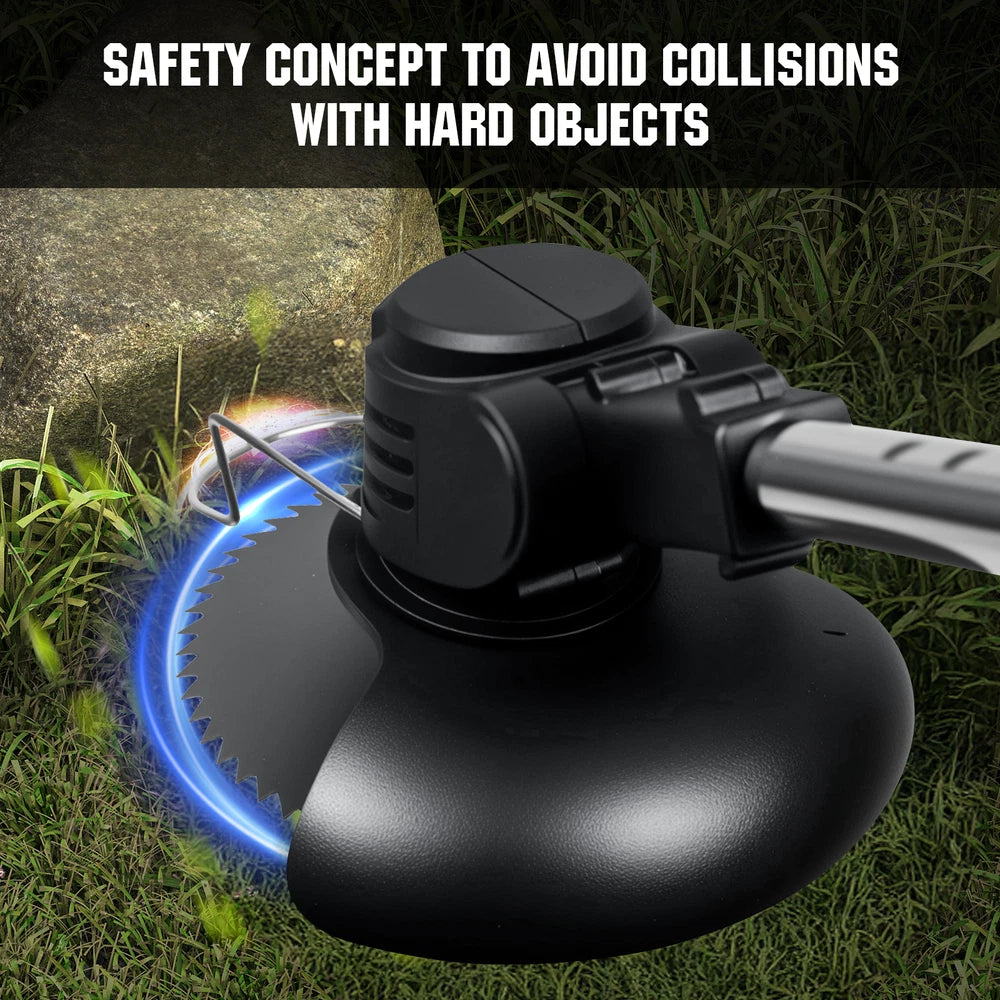 48V Electric Cordless Grass String Trimmer Lawn Edger WeedWacker Cutter 2Battery