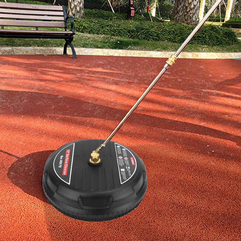 4000PSI 15" Pressure Washer Surface Cleaner w/ 2 Extension Wand Quick Connect