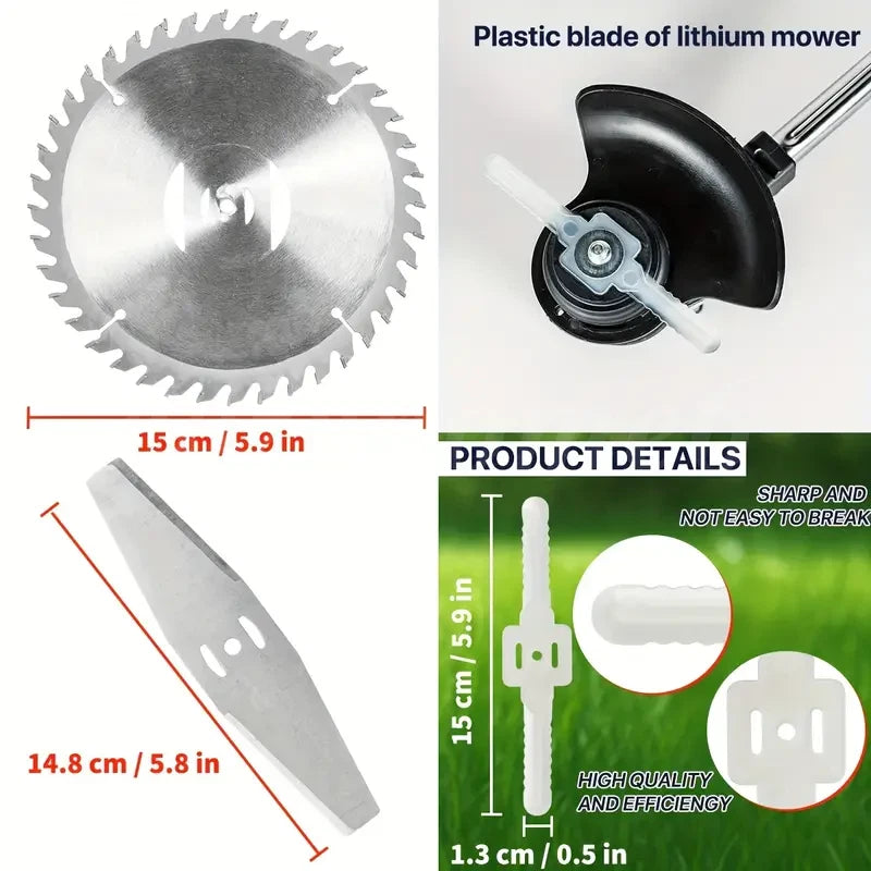 2Battery Cordless WeedEater Electric Lawn Mower Lawn Edger Grass String Trimmer