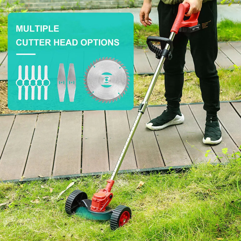 Cordless String Trimmer, Edger WeedWhacker Grass Eater Lawn Cutter w/2* Battery