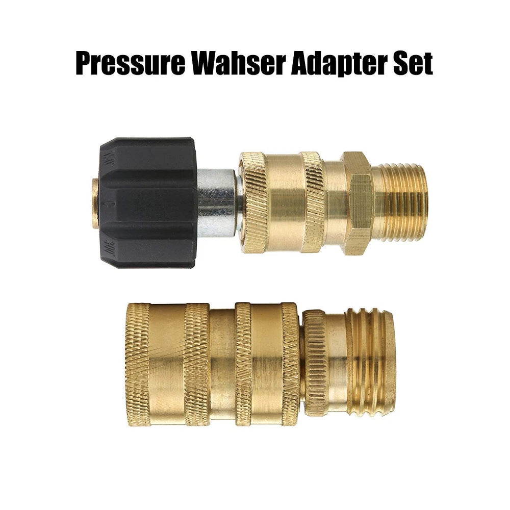 9Pc Pressure Washer Adapter Set Quick Disconnect Kit M22 Swivel to 3/8'' Connect