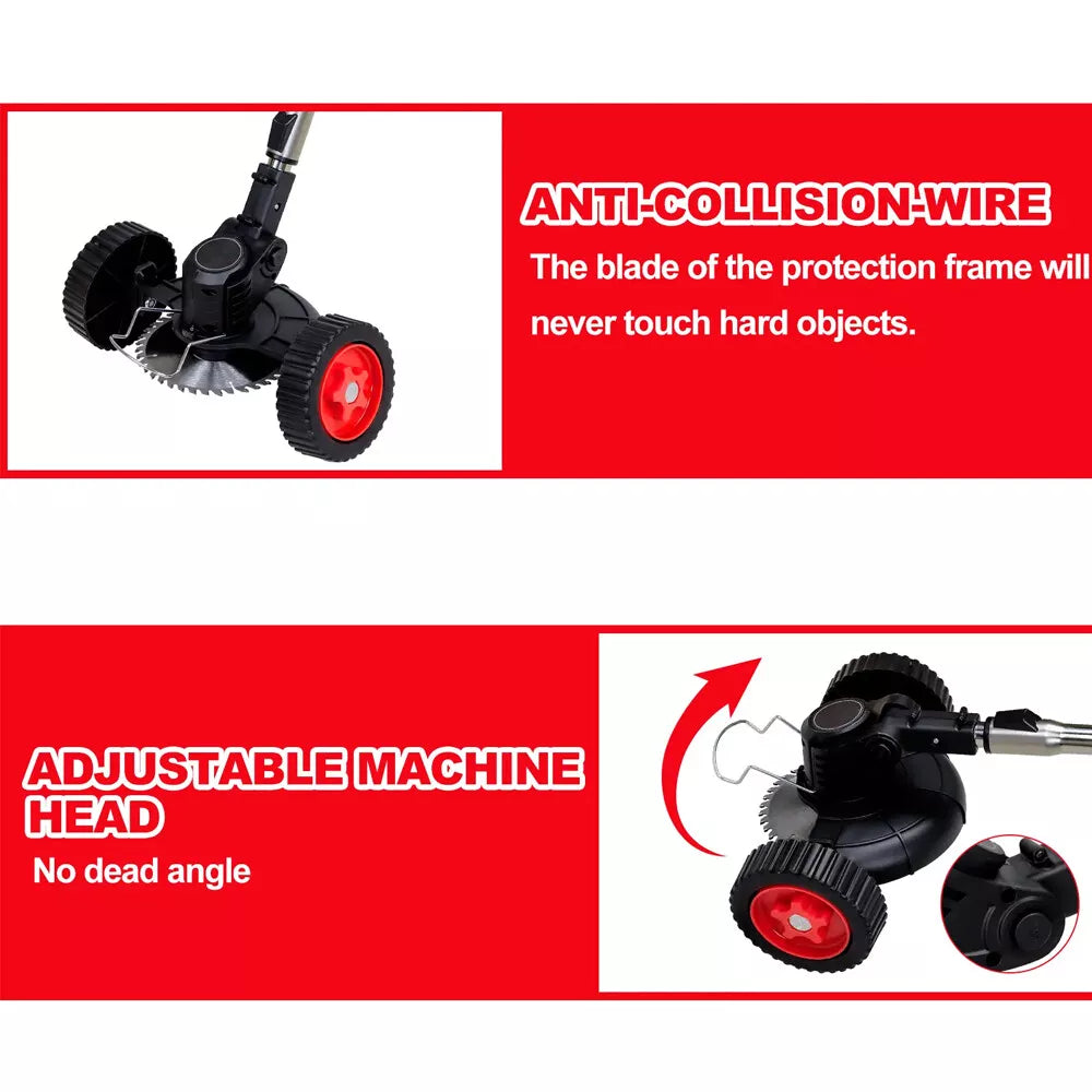 Cordless Weed Eater Electric Brush Cutter Lawn Edger Grass String Trimmer 2500W