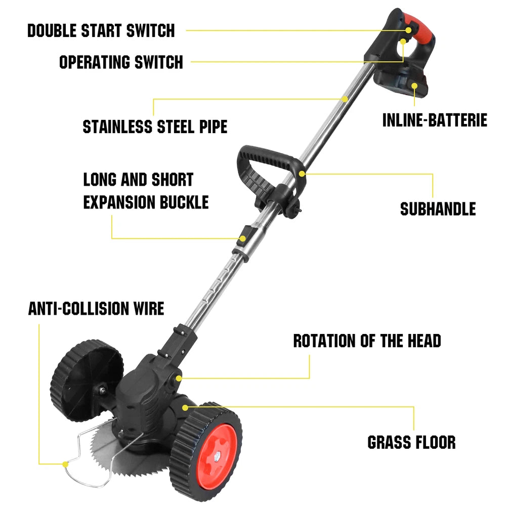 48V Electric Cordless Grass String Trimmer Lawn Edger WeedWacker Cutter 2Battery