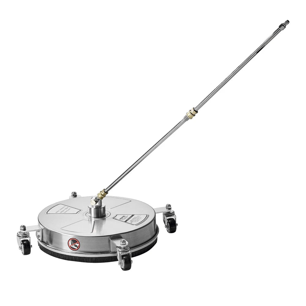 VEVOR 15" Pressure Washer Surface Cleaner 4000 PSI w/ 4 Wheels 2 Extended Wands