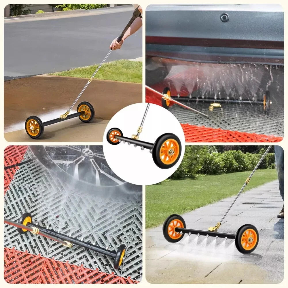 24" Pressure Washer Water Broom Undercarriage Cleaner Driveway Surface Cleaner