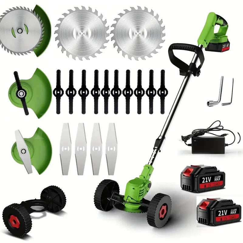 Grass String Trimmer Weed Eater Lawn Edger Weed Wacker Field Mower w/2Battery US