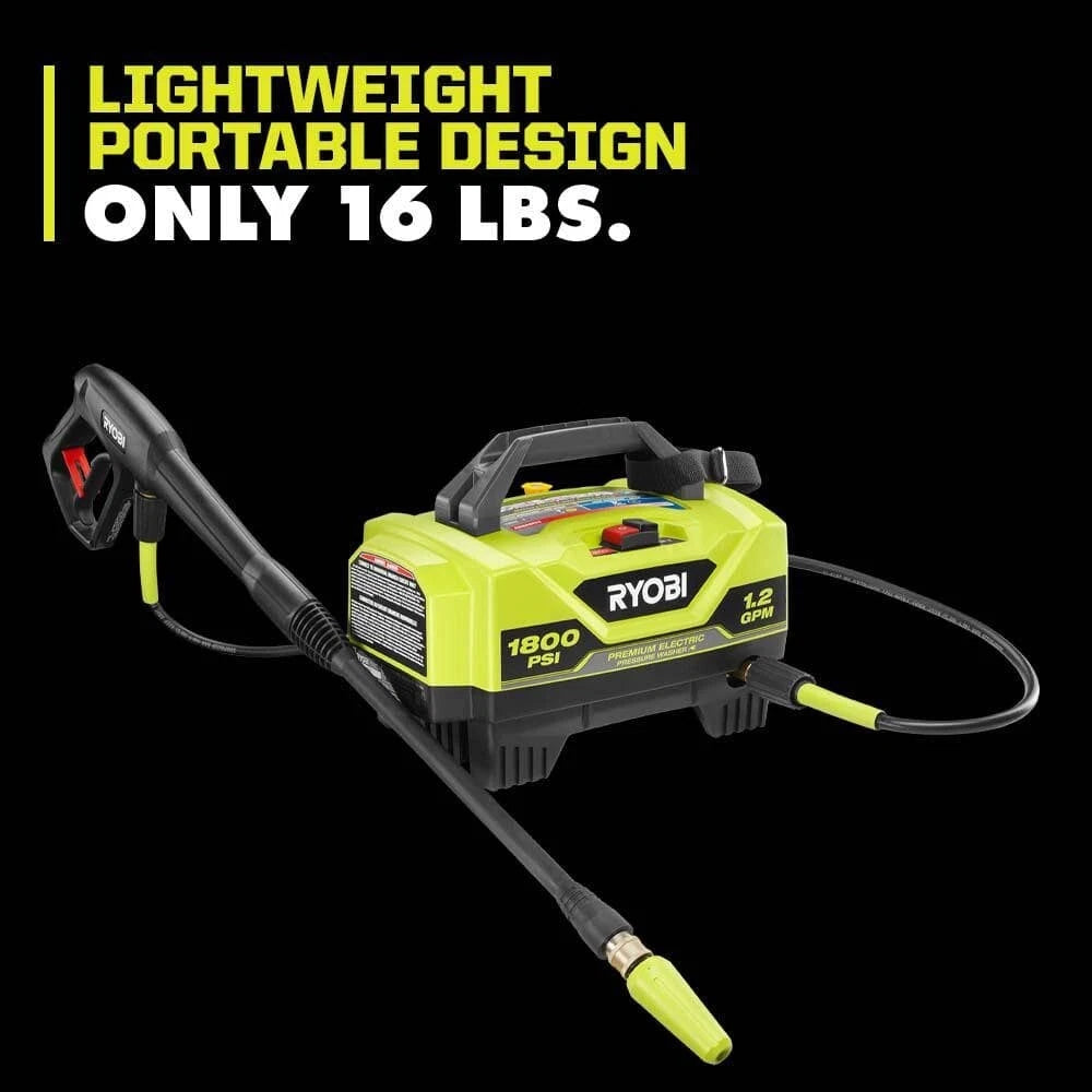 NEW! 1800 PSI 1.2 GPM Cold Water Corded Electric Pressure Washer - Free Shipping
