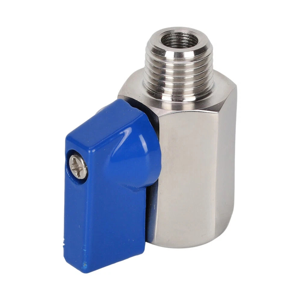 Steel Mini Ball Valve Shut-Off Valve Kit With 1/4" NPT Female & Male Thread