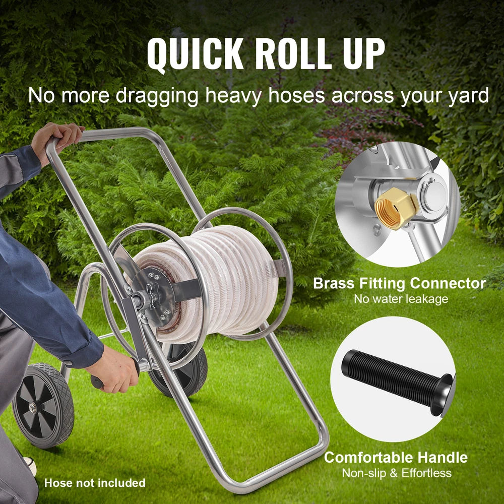 Hose Reel Cart 175ft. Heavy Duty Garden Water Yard Planting w/ Wheels