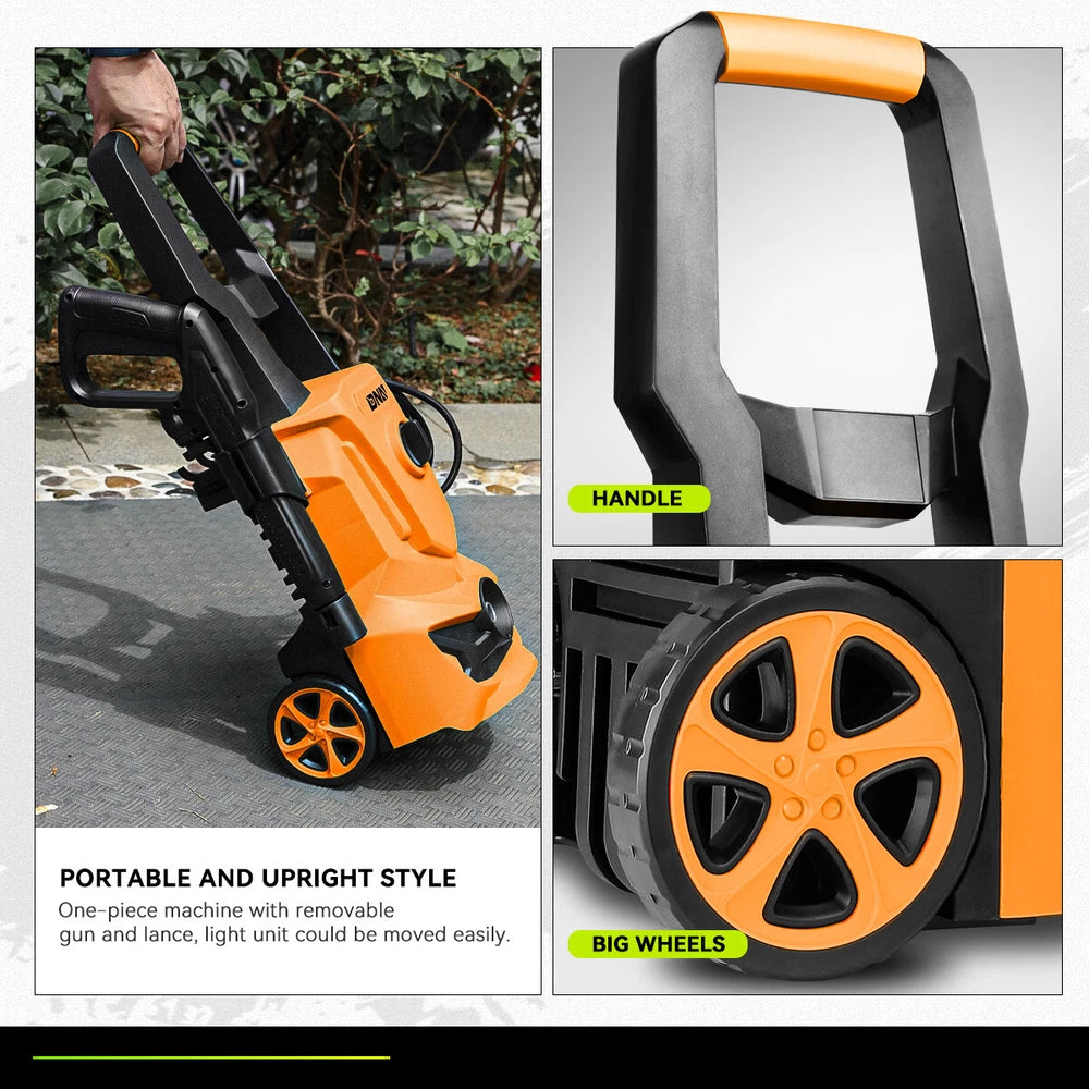 1813 PSI 1.45GPM High Pressure Power Washer Portable Electric Cleaner Machine