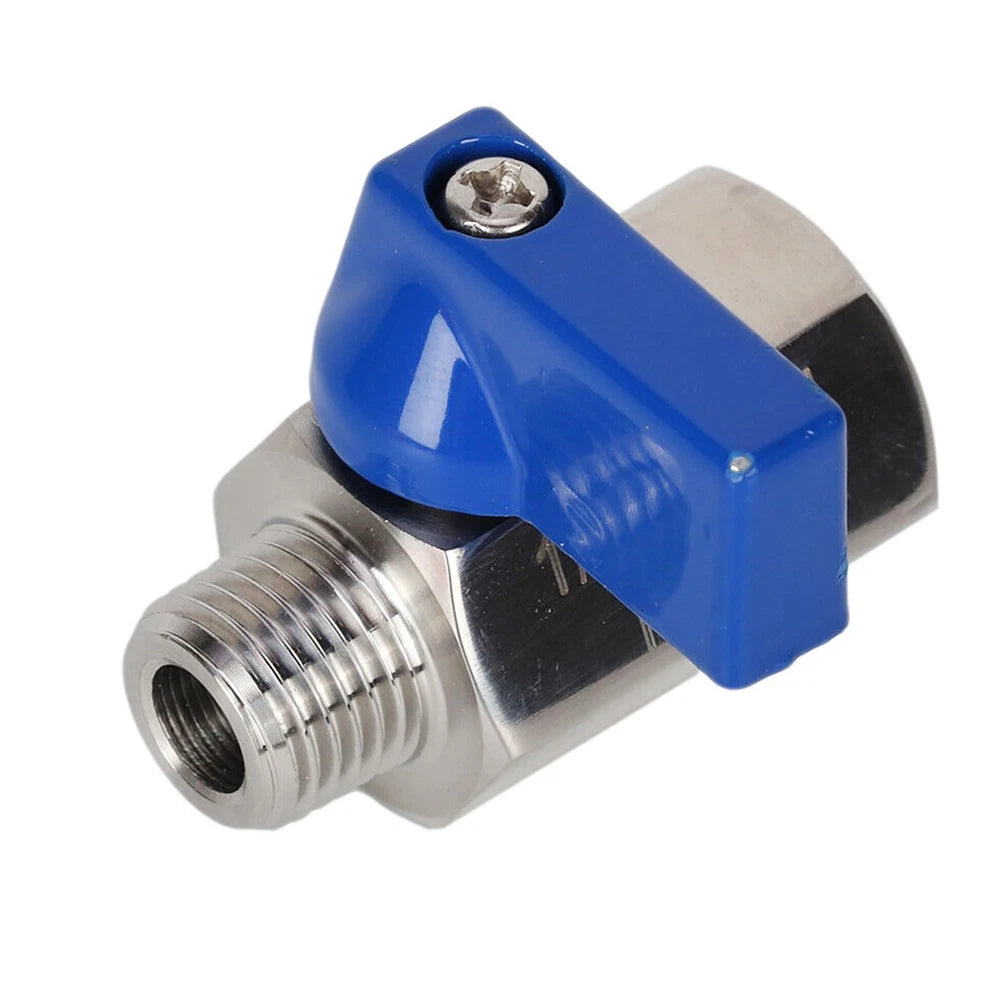 Steel Mini Ball Valve Shut-Off Valve Kit With 1/4" NPT Female & Male Thread