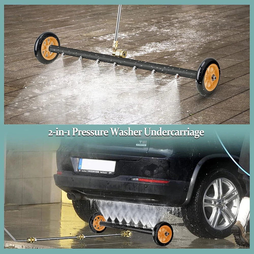 24" Pressure Washer Water Broom Undercarriage Cleaner Driveway Surface Cleaner