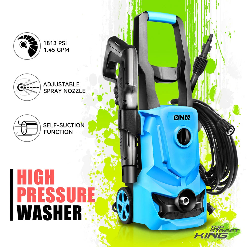 1813 PSI 1.45GPM High Pressure Power Washer Portable Electric Cleaner Machine