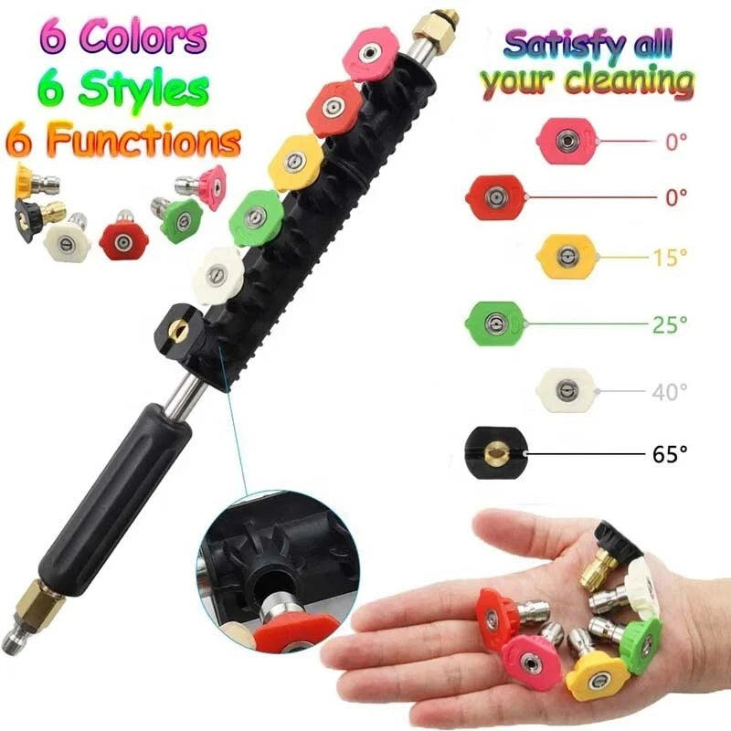4000PSI 120"Pressure Washer Wand Extension Power Lance Gun Attachment Nozzle Tip