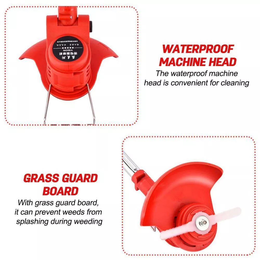 Cordless String Trimmer, Edger WeedWhacker Grass Eater Lawn Cutter w/2* Battery