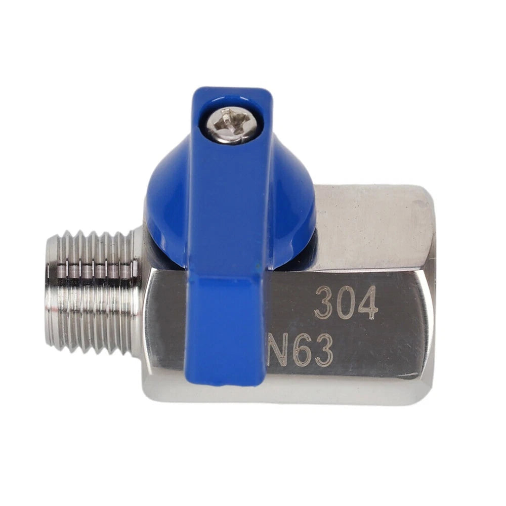 Steel Mini Ball Valve Shut-Off Valve Kit With 1/4" NPT Female & Male Thread