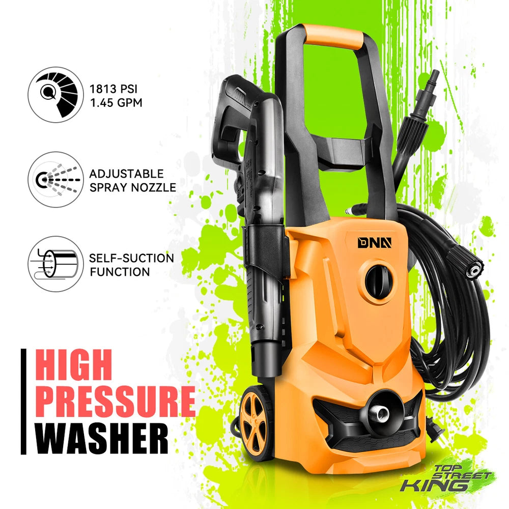 1813 PSI 1.45GPM High Pressure Power Washer Portable Electric Cleaner Machine