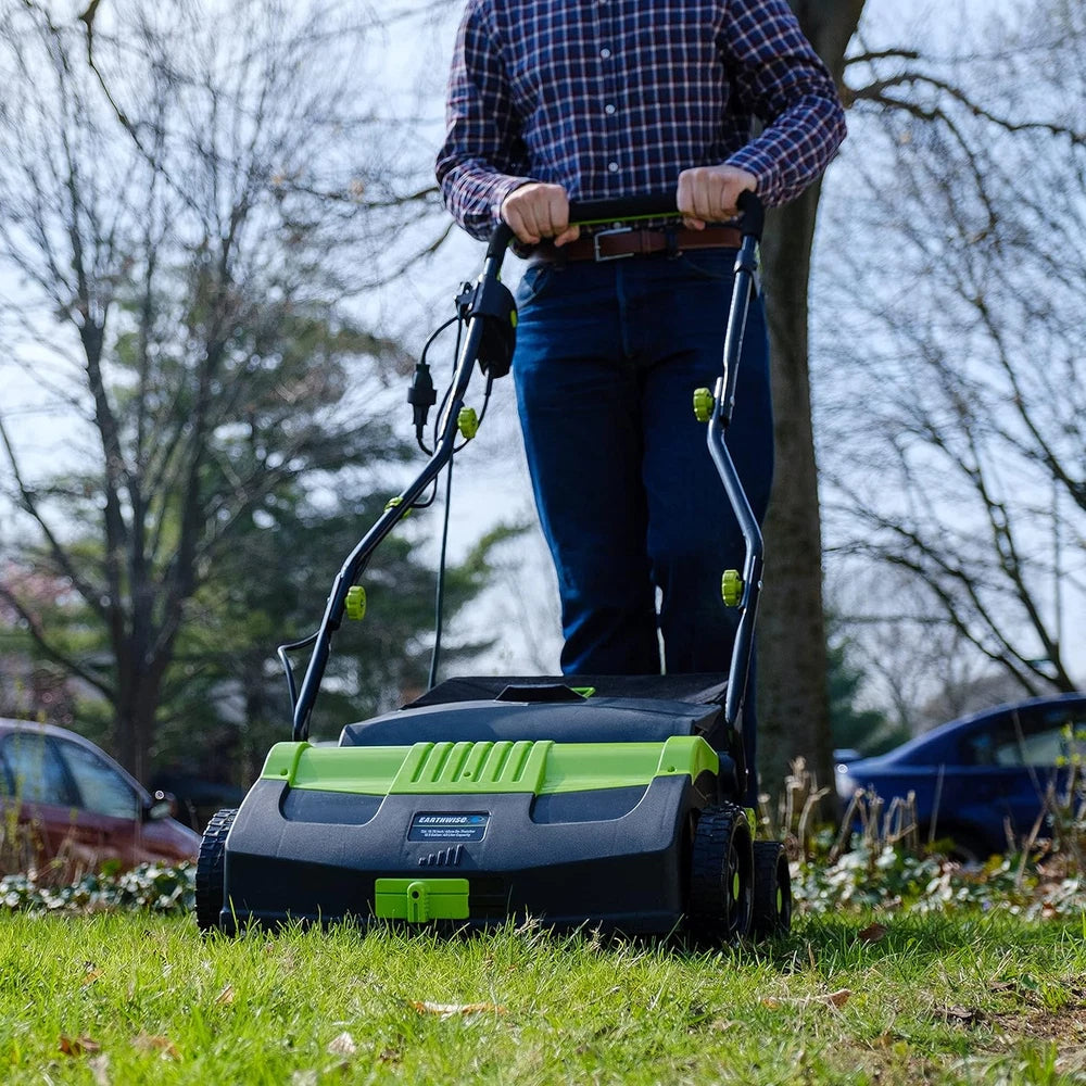 Earthwise DT71613AA 13-Amp 16-Inch Corded Dethatcher with Scarifier Blade and Co