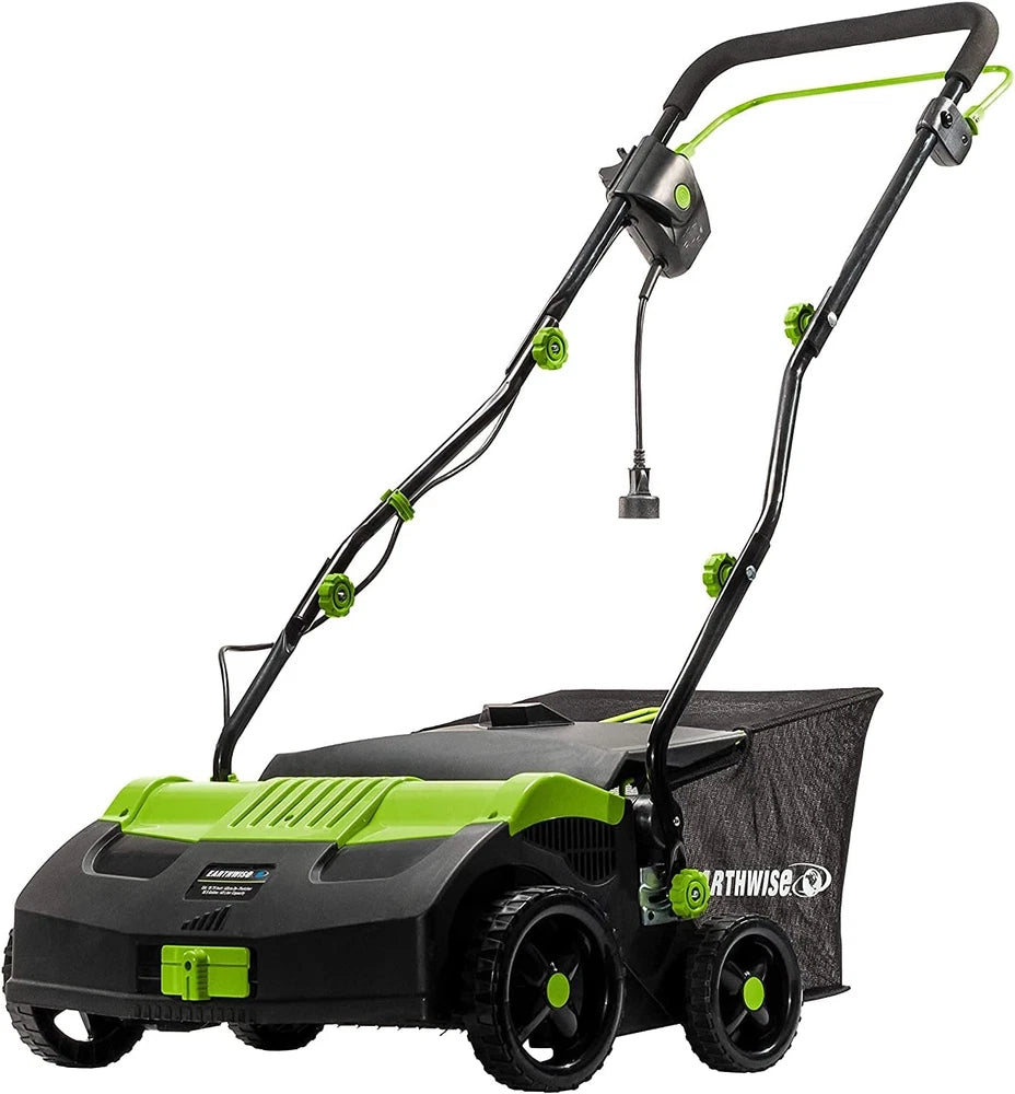 Earthwise DT71613AA 13-Amp 16-Inch Corded Dethatcher with Scarifier Blade and Co