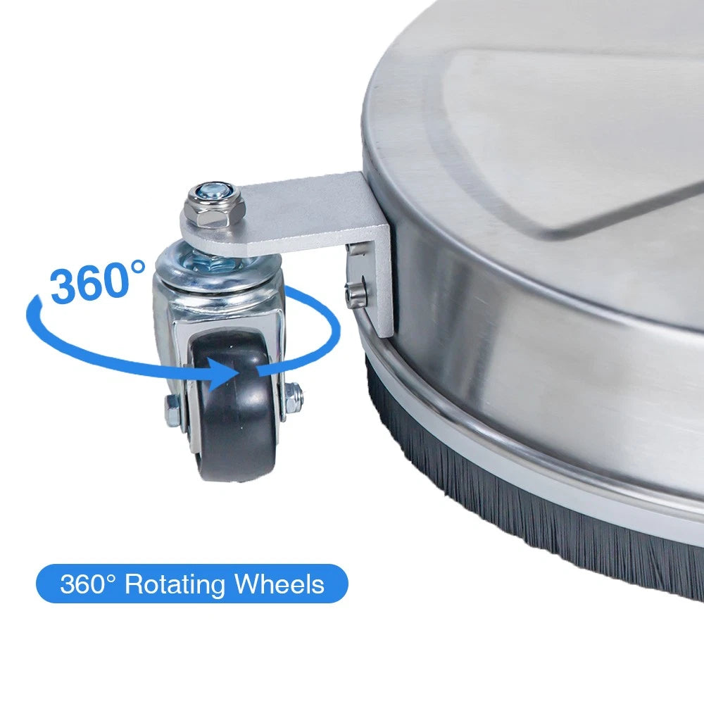 15" Pressure Washer Surface Cleaner with Extension Wands Stainless Steel NEW