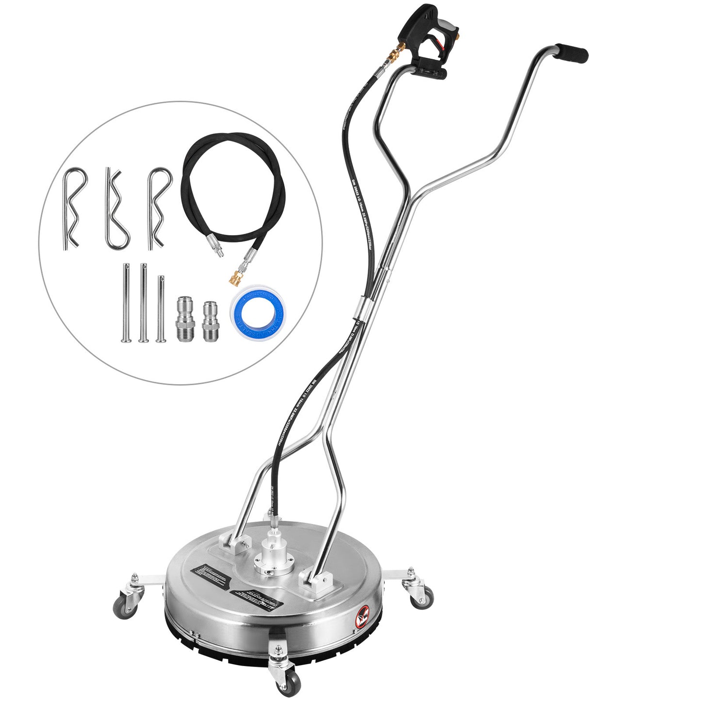 18" - 24" Surface Cleaner Pressure Washer Flat Surface Cleaner 4000PSI 3/8"QC