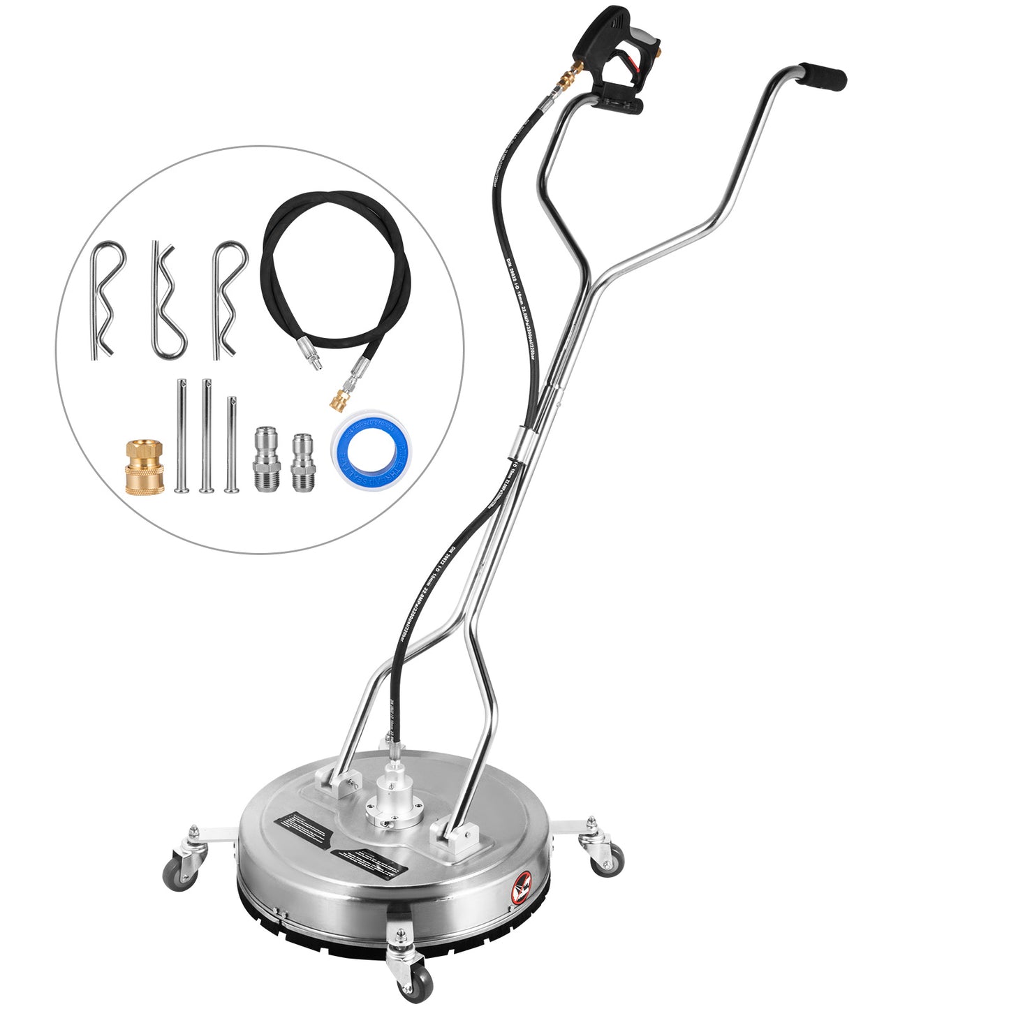 18" - 24" Surface Cleaner Pressure Washer Flat Surface Cleaner 4000PSI 3/8"QC