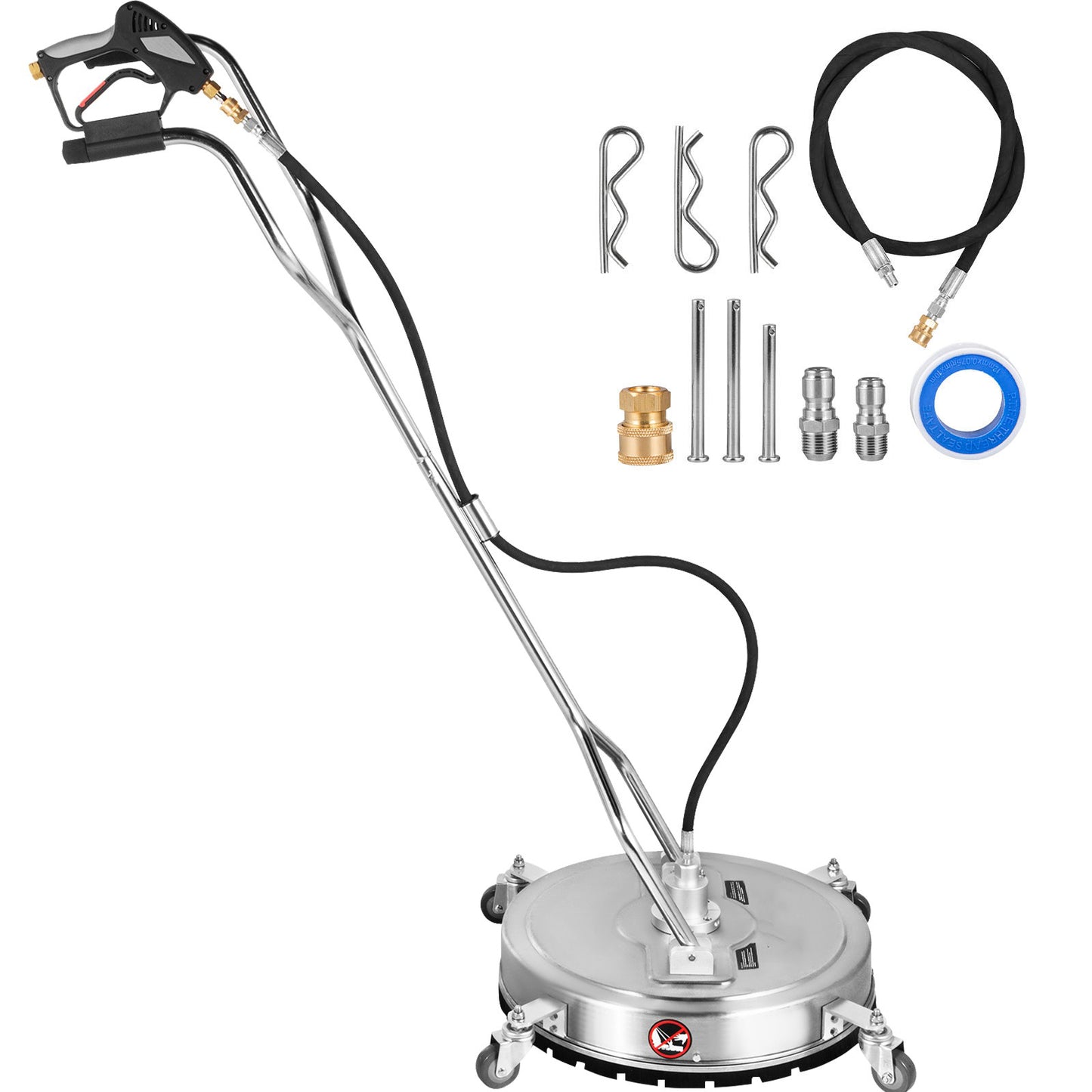 18" - 24" Surface Cleaner Pressure Washer Flat Surface Cleaner 4000PSI 3/8"QC