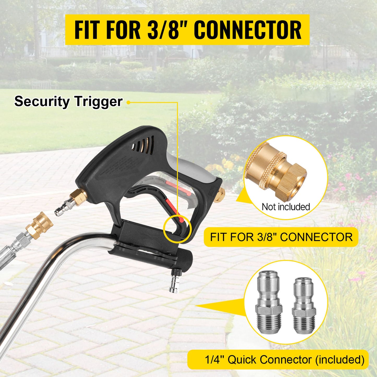 18" - 24" Surface Cleaner Pressure Washer Flat Surface Cleaner 4000PSI 3/8"QC