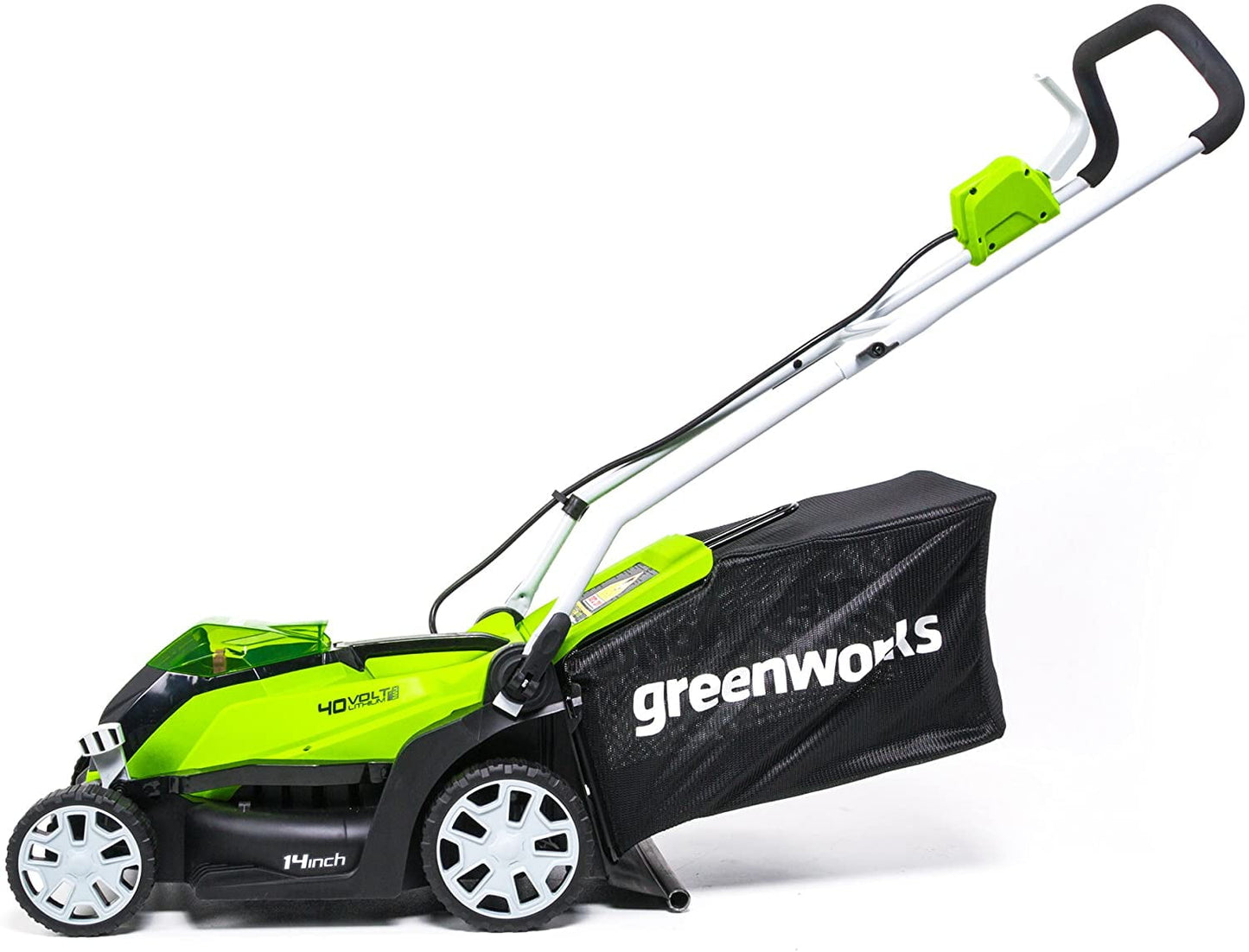 Greenworks 40V 14" Cordless Walk-Behind Lawn Mower with 4.0 Ah Battery & Charger, 2508202AZ