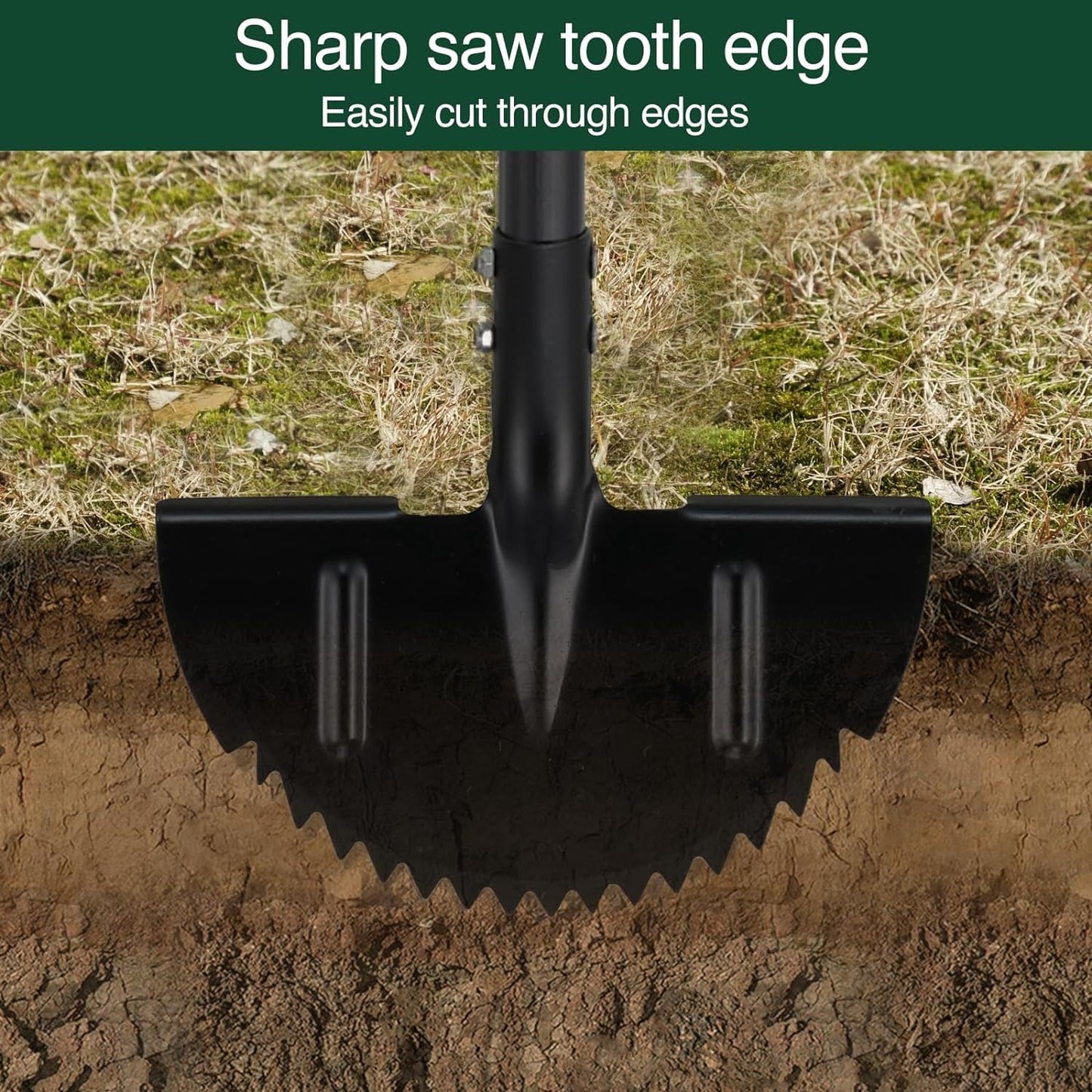 FLY HAWK Manual Grass Edger, 36 inch Heavy Duty gardening tools long handled  Lawn edger for GardenS idewalk, Black