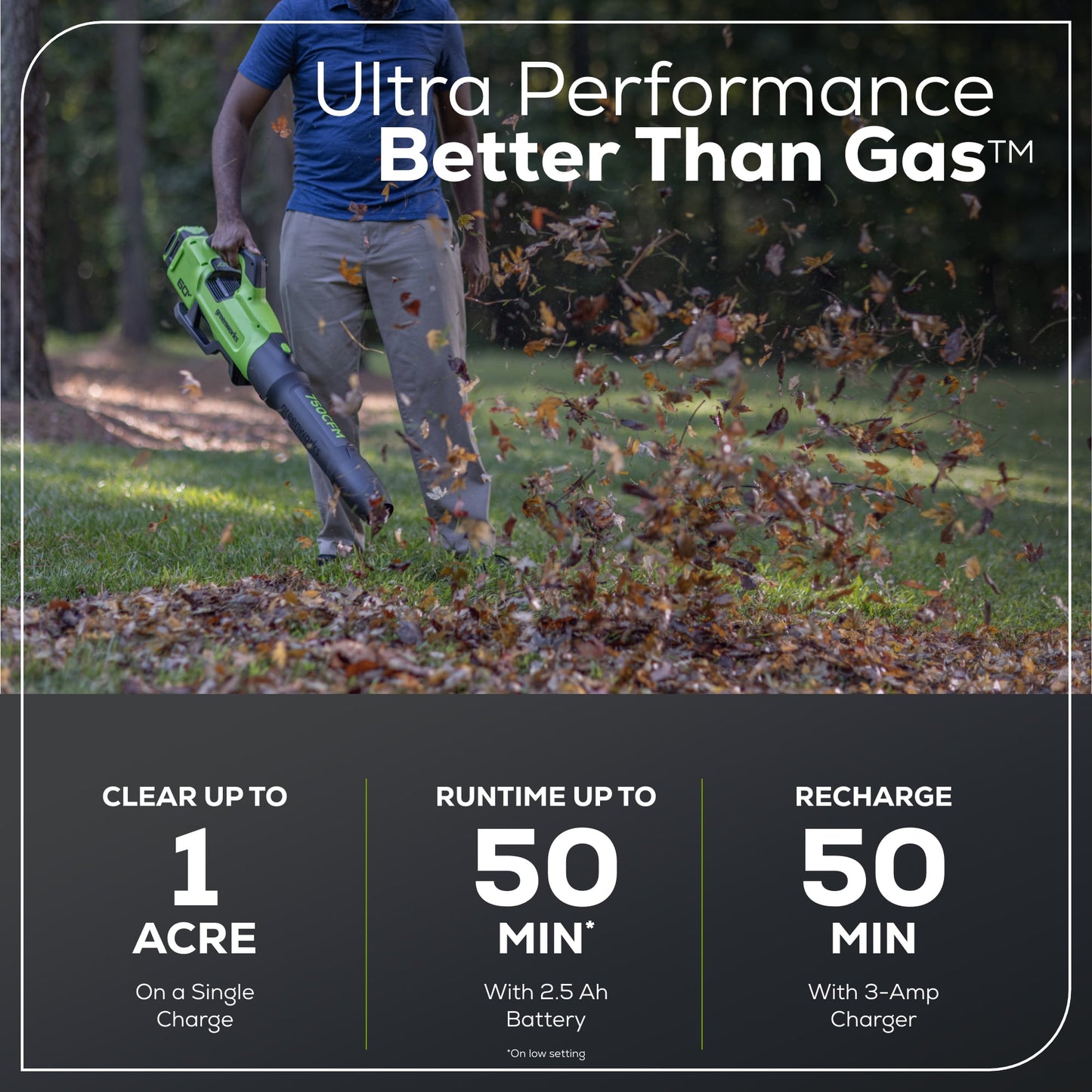 Greenworks 60V 16" String Trimmer & 750 cfm 180 mph Blower Combo + 2.5Ah Battery & Charger