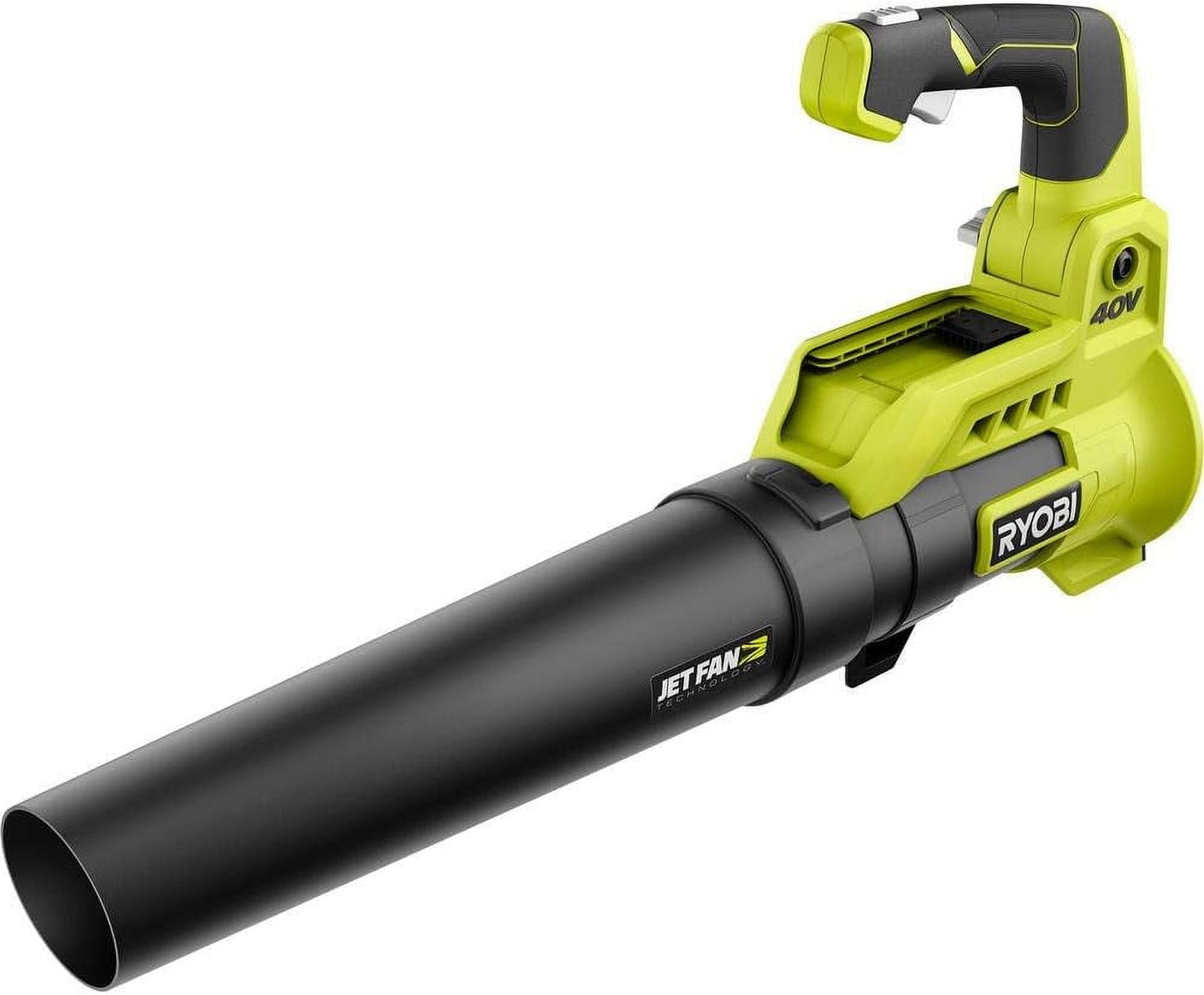 RYOBI 110 MPH 525 CFM 40-Volt Lithium-Ion Cordless Variable-Speed Jet Fan Bare Tool Leaf Blower, Battery and Charger Not Included