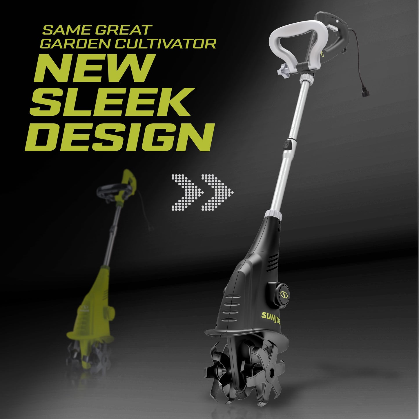 Sun Joe Electric Corded Garden Cultivator with 2.5 Amp Motor & Steel Blades, Green, TJ599E