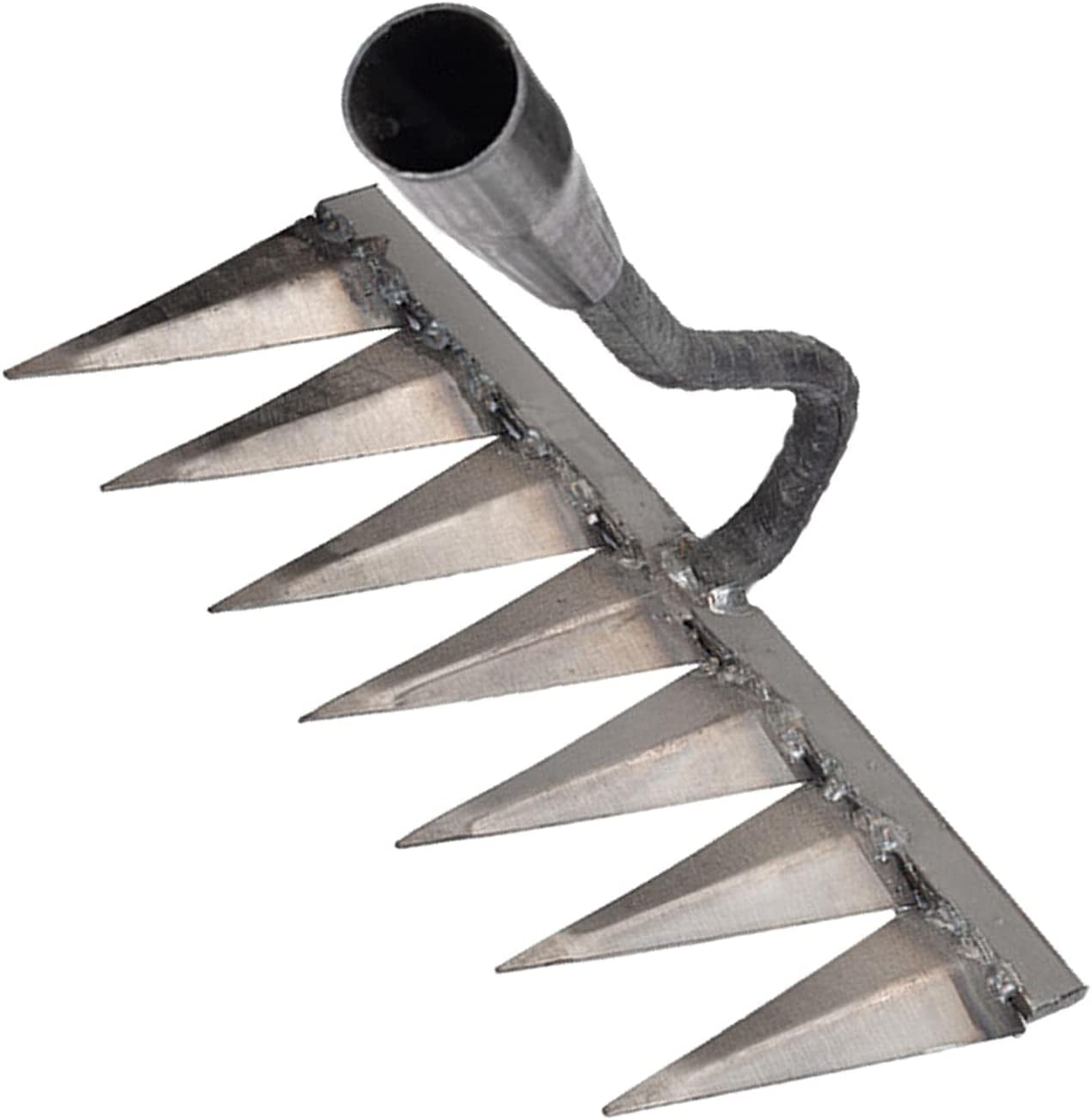 Dethatcher Rake | 4/5/6/7 Rake, Gardening Hand Tools,Weeding Dethatcher Rake with Carbon Steel s, Garden Cultivator Rake & Lawn Dethatching Rake, 4/5/6/7 s