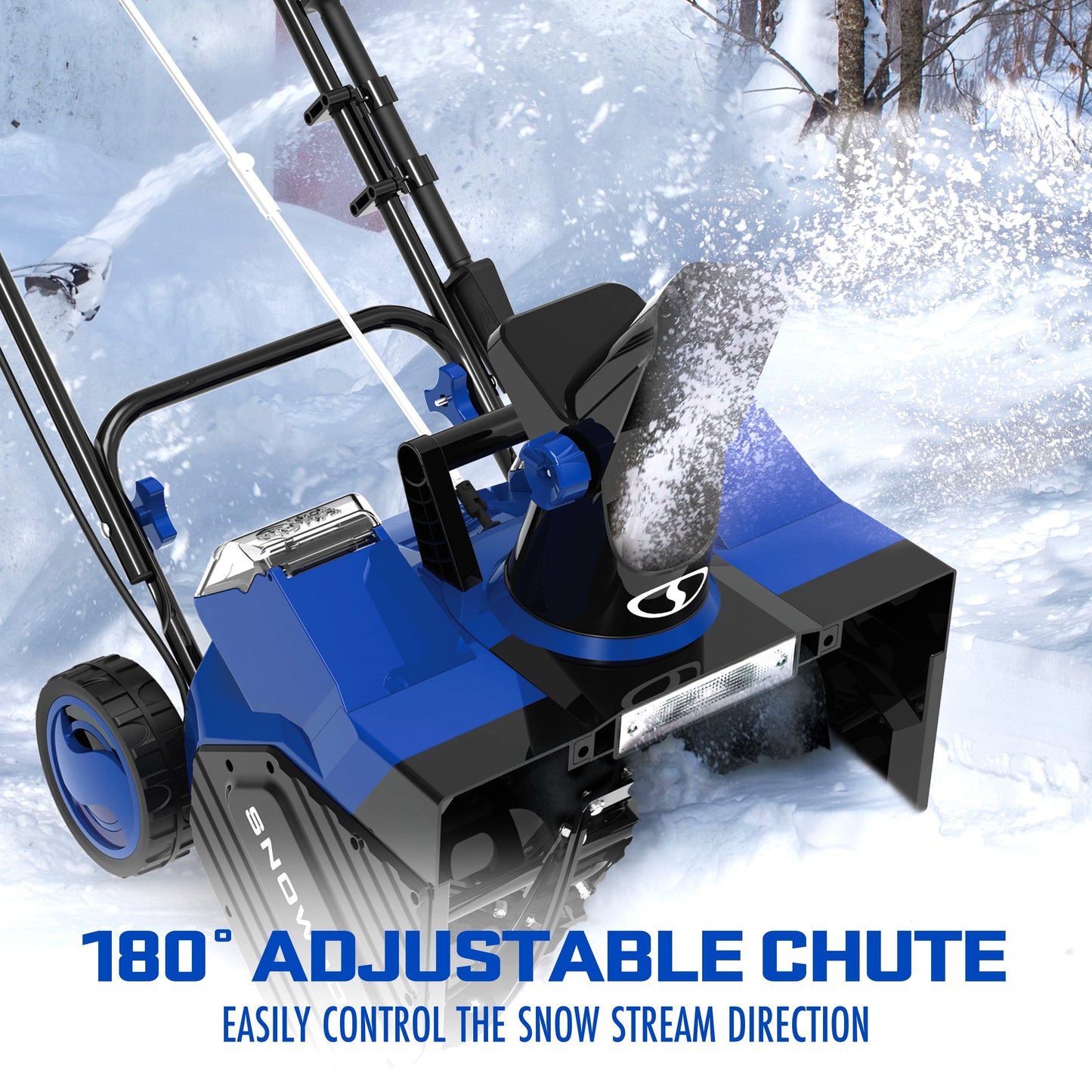Snow Joe 48V Snow Blower Bundle W/ Cover + Ice Scraper, 2 x 4.0-Ah Batteries & Charger
