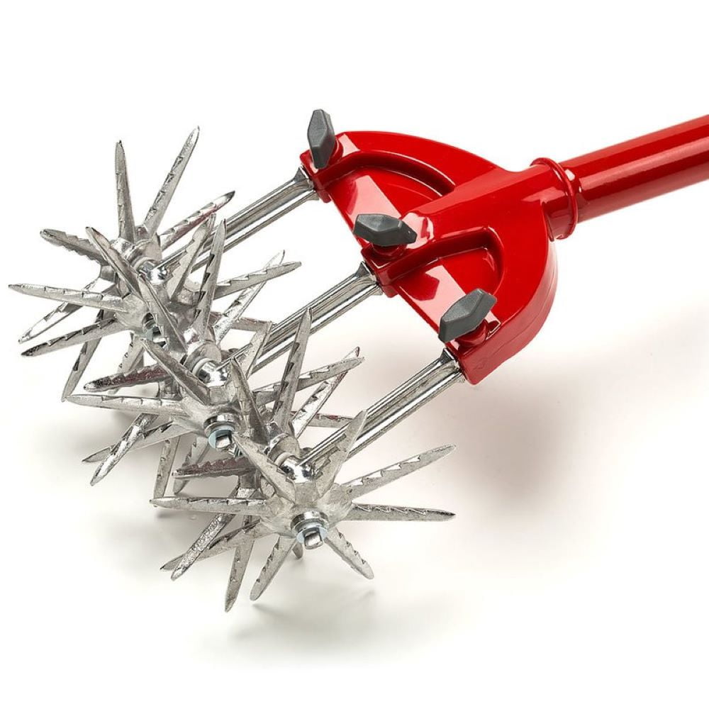 Garden Weasel 90206 Cultivator and Tiller, Durable Steel, Detachable Tines, No Bending, Red