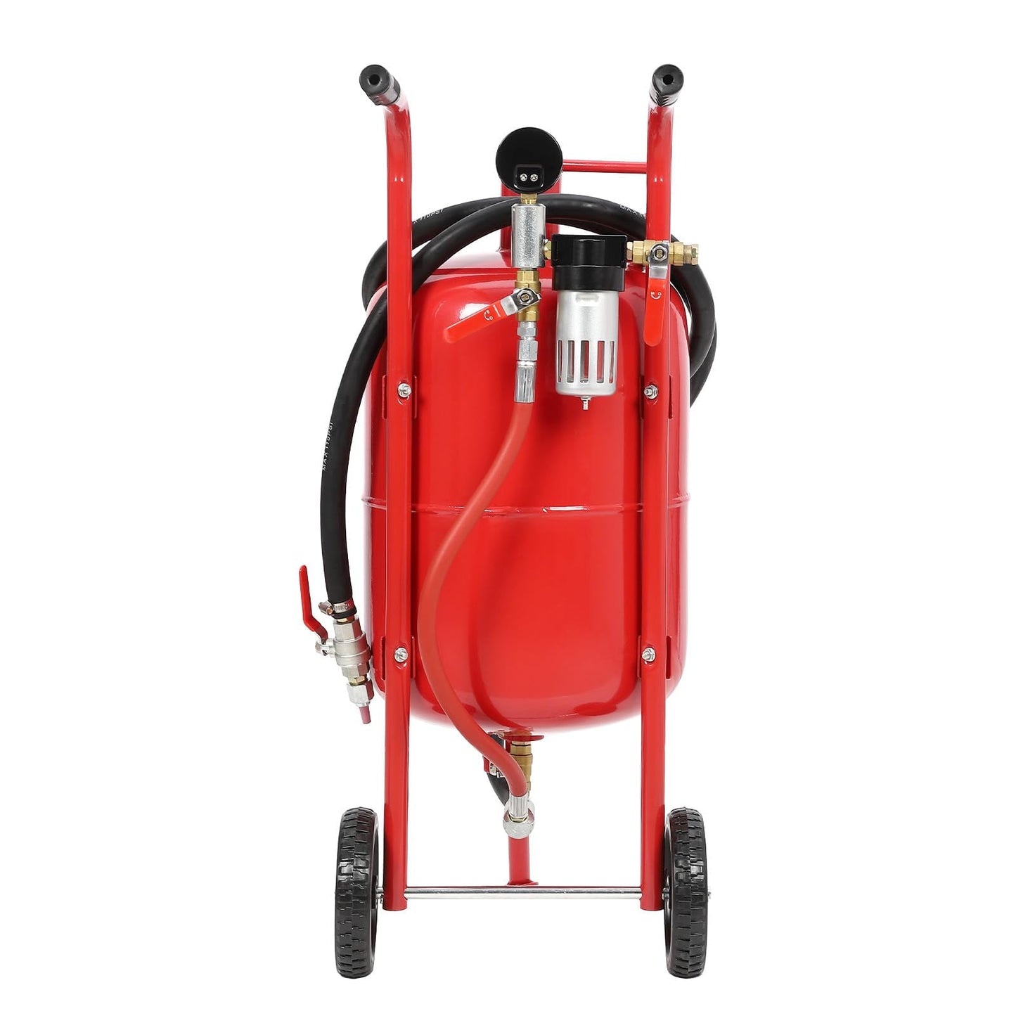 Sand Blaster 5 Gallon/10 Gallon/20 Gallon, Portable AirSan-dblaster125PSI, High Pressure AirSan-dblasterwith 6" Wheels, Rust Removal and Special Surface Treatment of Material, Red
