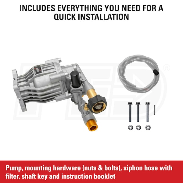 OEM Technologies Fully Plumbed 3300 PSI 2.4 GPM (3/4" Shaft) Axial Pressure Washer Pump Kit