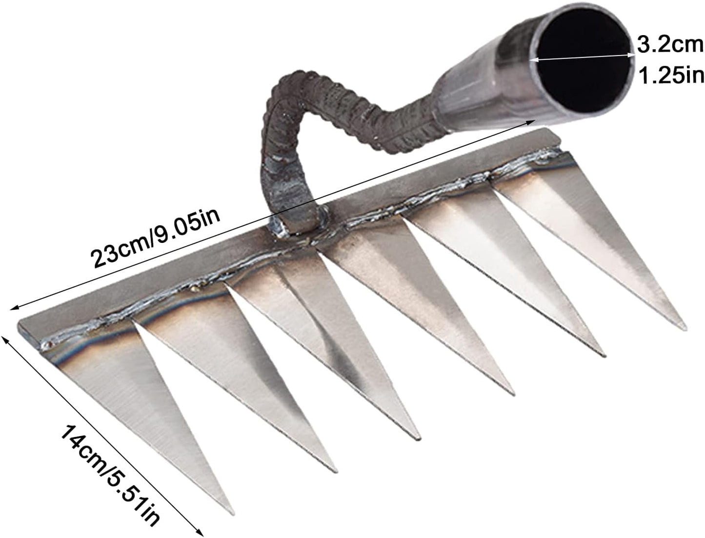 Dethatcher , 4/5/6/7 , Weeding Dethatcher with Carbon Steels, Gardening Hand Tools, Garden Cultivator & Lawn Dethatching