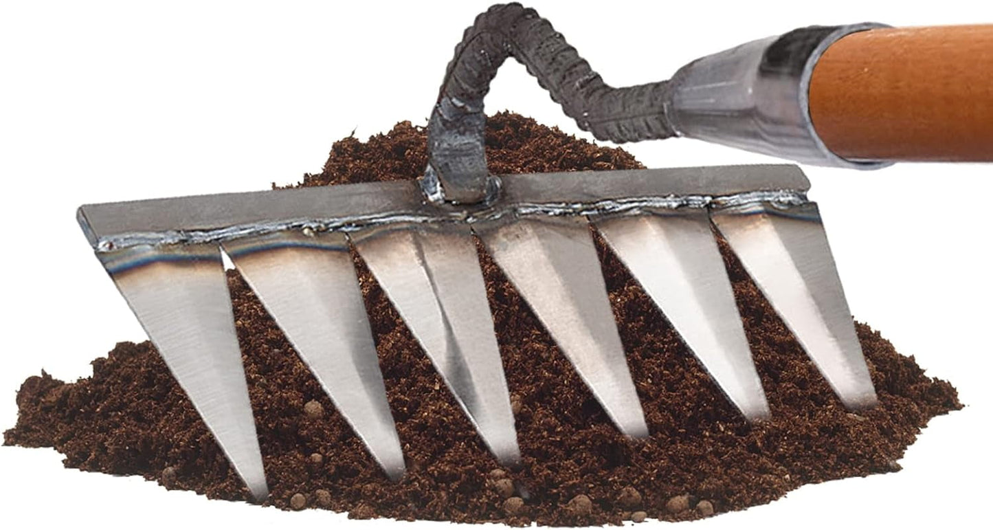 Dethatcher , 4/5/6/7 , Weeding Dethatcher with Carbon Steels, Gardening Hand Tools, Garden Cultivator & Lawn Dethatching