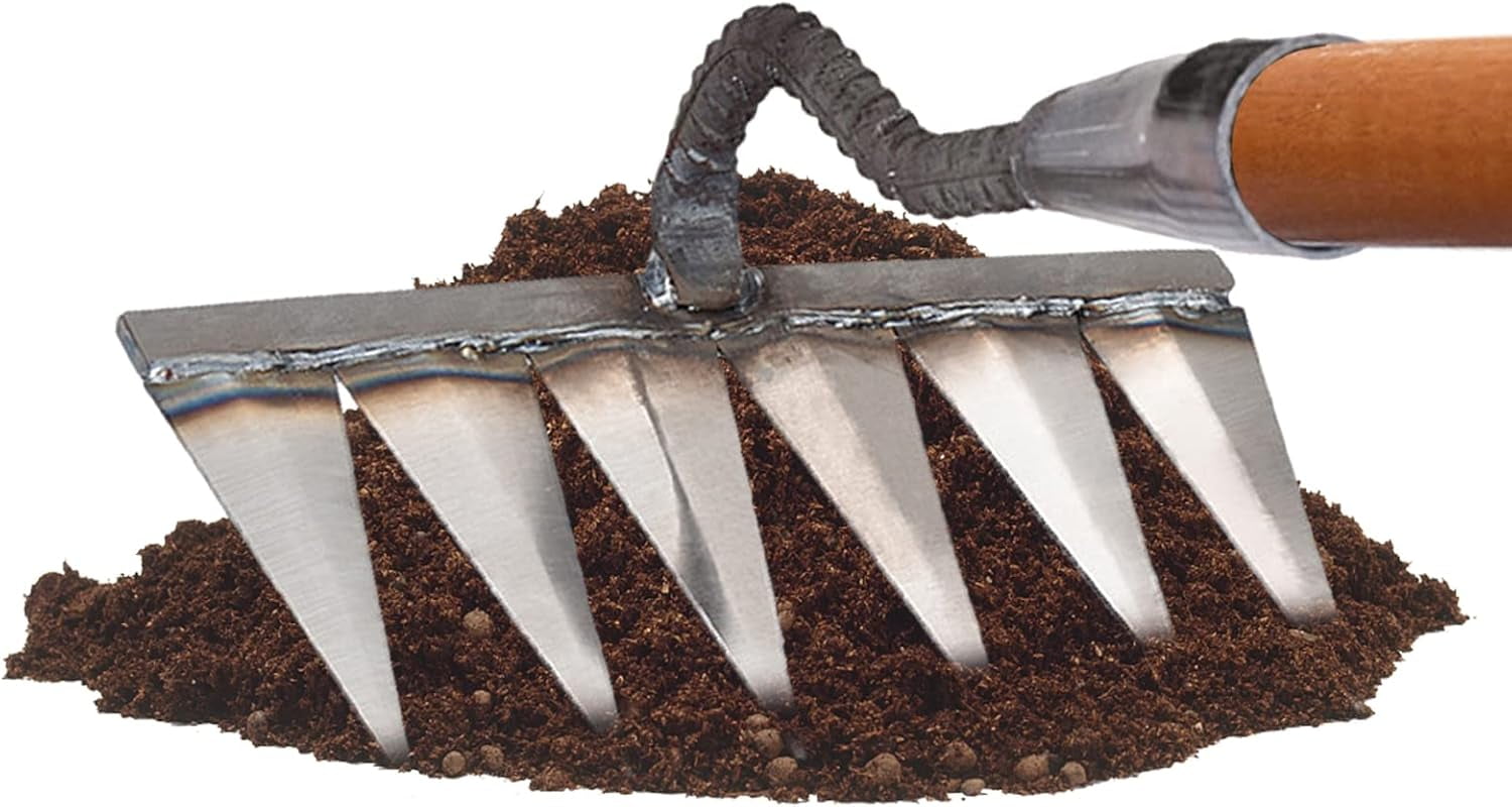 Dethatcher , 4/5/6/7 , Weeding Dethatcher with Carbon Steels, Gardening Hand Tools, Garden Cultivator & Lawn Dethatching