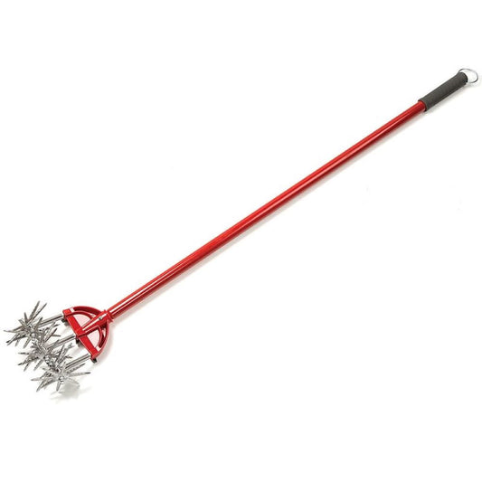 Garden Weasel 90206 Cultivator and Tiller, Durable Steel, Detachable Tines, No Bending, Red