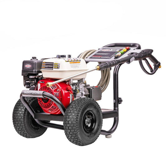 Simpson Powershot 3600 Psi at 2.5 GPM HONDA® GX200 with Triplex Pump Cold Water Professional Gas Pressure Washer, 0 Voltage