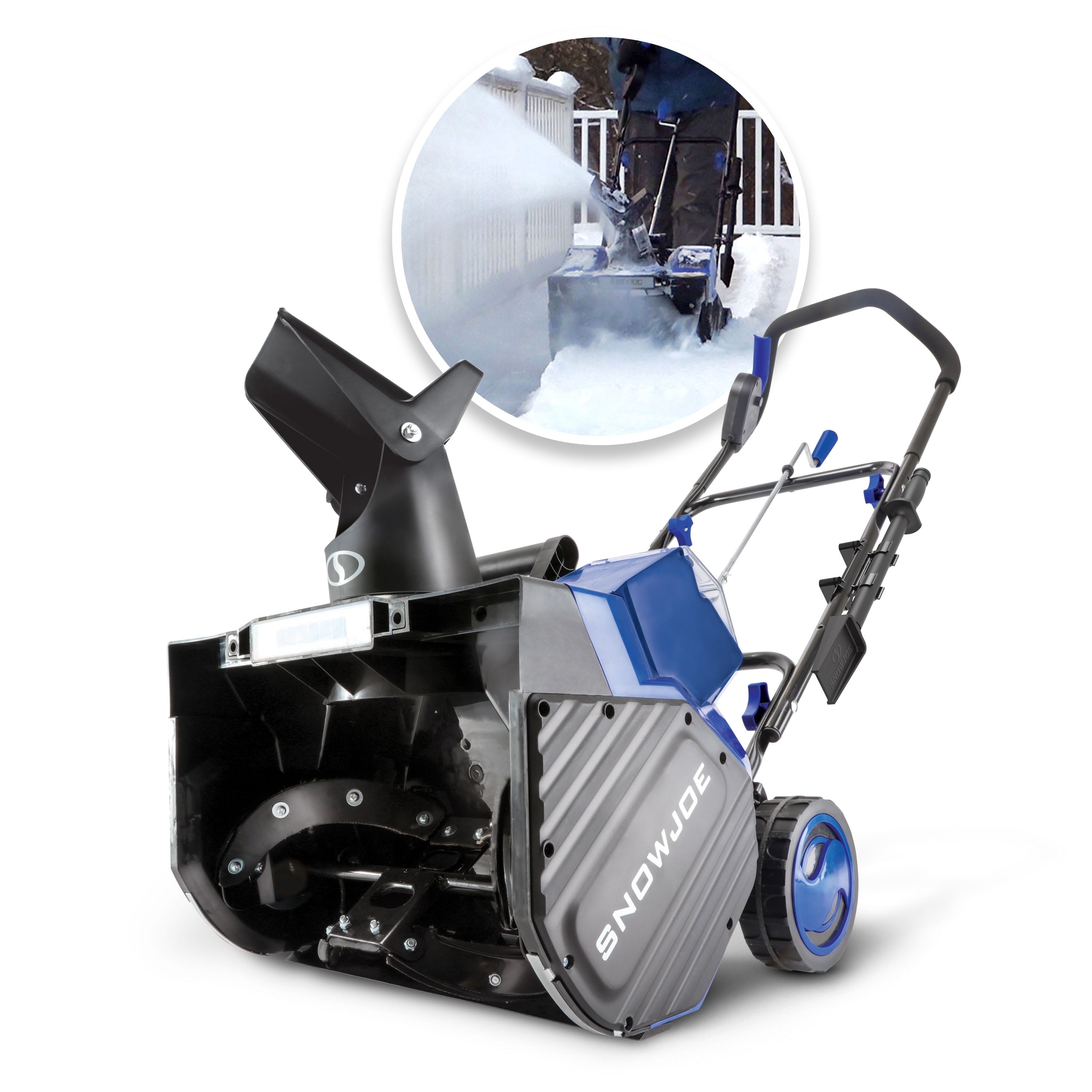 Snow Joe 48V Snow Blower Bundle W/ Cover + Ice Scraper, 2 x 4.0-Ah Batteries & Charger
