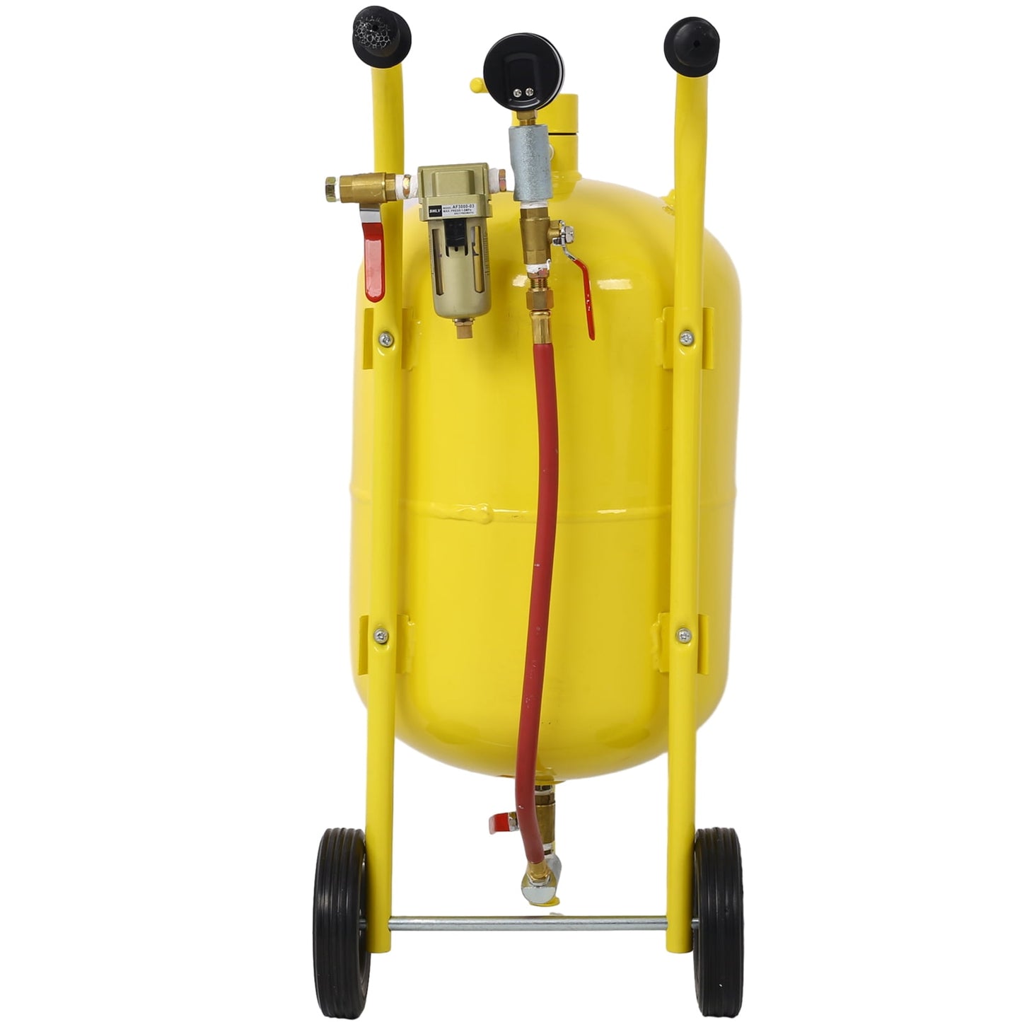 10 Gallon Sand Blaster, Portable Abrasive Blaster, 125 PSI Pressure Sand Blasting Machine With 6-Inch Rubber Wheels For Paint Stain Rust Removal
