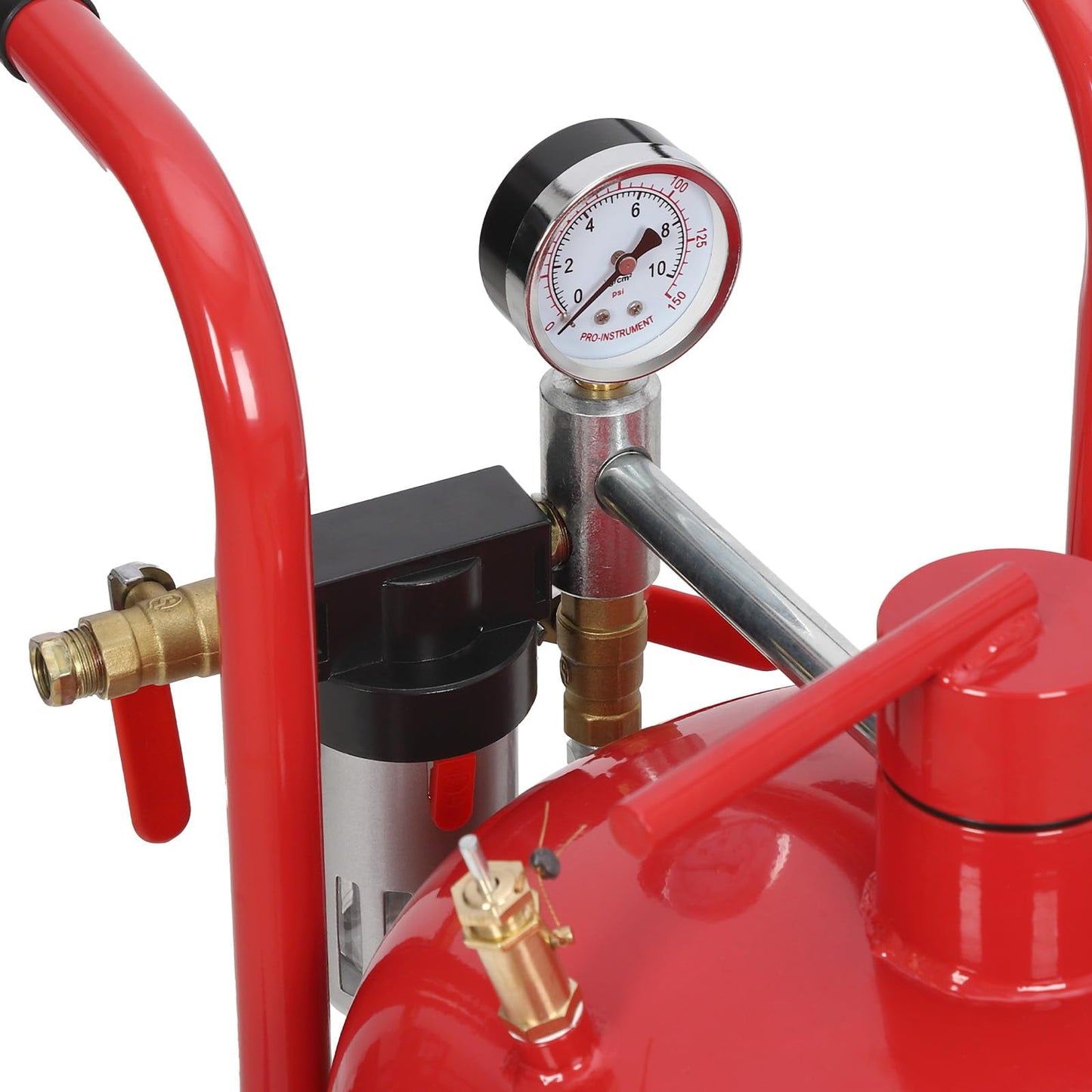 Sand Blaster 5 Gallon/10 Gallon/20 Gallon, Portable AirSan-dblaster125PSI, High Pressure AirSan-dblasterwith 6" Wheels, Rust Removal and Special Surface Treatment of Material, Red