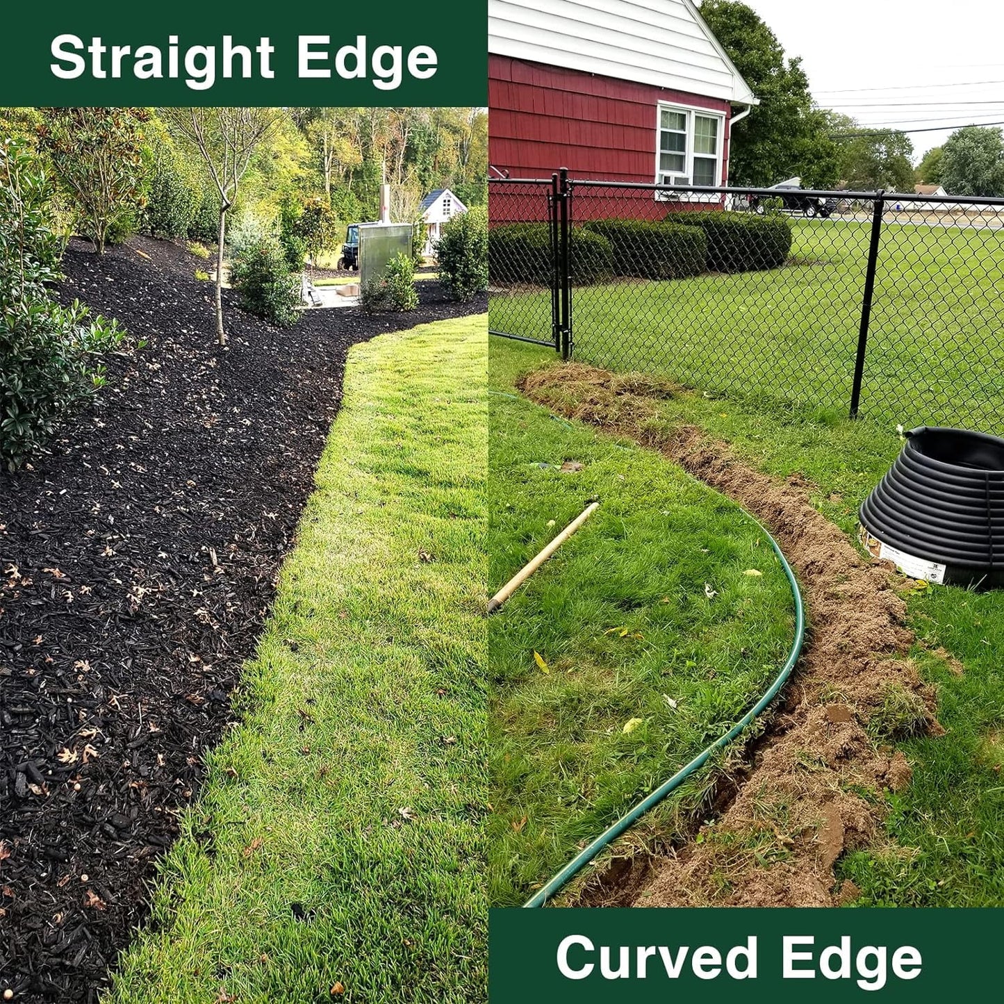 FLY HAWK Manual Grass Edger, 36 inch Heavy Duty gardening tools long handled  Lawn edger for GardenS idewalk, Black